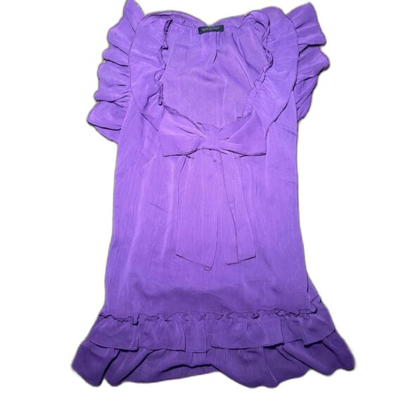 Size XS Sam & Max Purple Bow Blouse - Picture 1 of 3